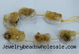 CNG2436 15.5 inches 20*25mm - 30*35mm nuggets druzy citrine beads