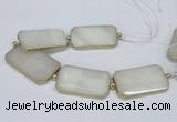 CNG2460 7.5 inches 30*50mm - 32*55mm faceted rectangle agate beads