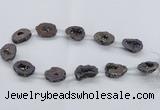 CNG2485 15.5 inches 15*20mm - 20*25mm freeform plated druzy agate beads