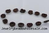 CNG2486 15.5 inches 15*20mm - 20*25mm freeform plated druzy agate beads