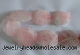 CNG2540 48*58mm – 50*60mm nuggets rose quartz beads wholesale