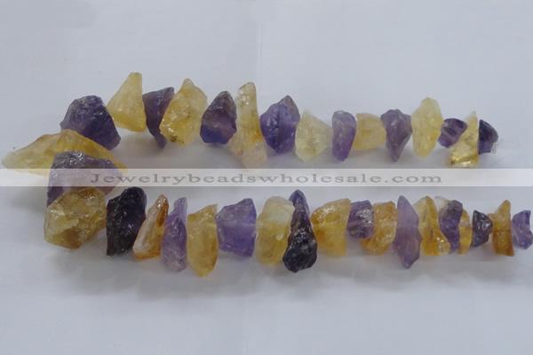 CNG2543 12*20mm – 15*30mm nuggets lavender amethyst & citrine beads