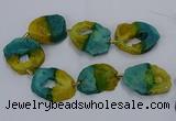 CNG2550 15.5 inches 30*40mm - 45*50mm freeform druzy agate beads