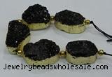 CNG2565 7.5 inches 25*35mm - 30*40mm freeform druzy agate beads