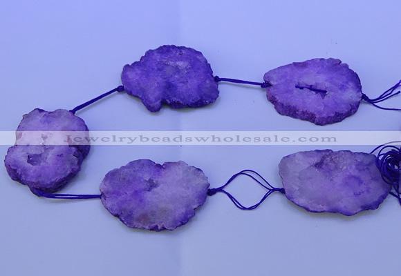 CNG2571 15.5 inches 45*50mm - 55*65mm freeform druzy agate beads