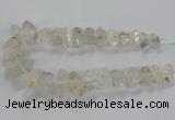 CNG2577 15.5 inches 10*20mm - 15*35mm faceted nuggets white crystal beads