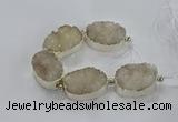 CNG2596 7.5 inches 25*35mm - 30*40mm freeform druzy agate beads