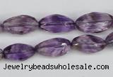 CNG26 15.5 inches 10*20mm faceted nuggets amethyst gemstone beads