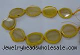 CNG2608 15.5 inches 30*35mm - 40*45mm freeform agate beads