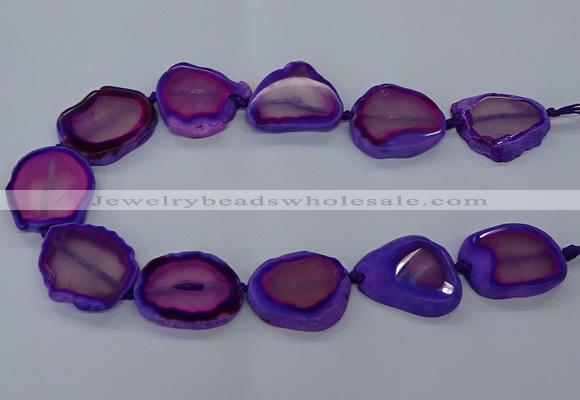 CNG2609 15.5 inches 30*35mm - 40*45mm freeform agate beads