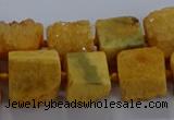 CNG2618 15.5 inches 10*12mm - 14*16mm nuggets druzy agate beads