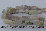 CNG2631 15.5 inches 20*25mm - 23*42mm freeform druzy amethyst beads