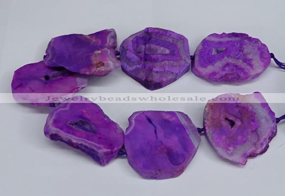 CNG2672 15.5 inches 30*40mm - 40*50mm freeform druzy agate beads