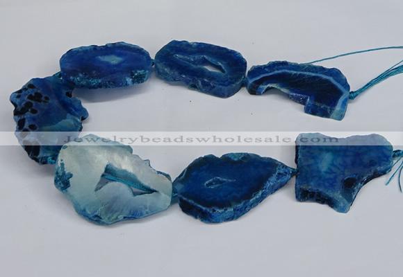 CNG2680 15.5 inches 30*40mm - 40*50mm freeform druzy agate beads