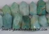 CNG2700 15.5 inches 10*14mm - 13*18mm faceted nuggets amazonite beads