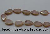 CNG2721 15.5 inches 18*28mm - 20*30mm freeform rose quartz beads