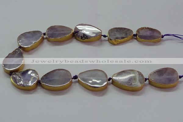 CNG2723 15.5 inches 18*28mm - 20*30mm freeform amethyst beads