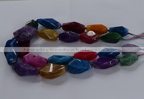 CNG2737 15.5 inches 15*30mm - 20*40mm nuggets agate beads