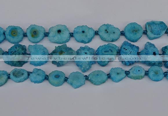 CNG2764 15.5 inches 15*20mm - 25*30mm freeform druzy agate beads