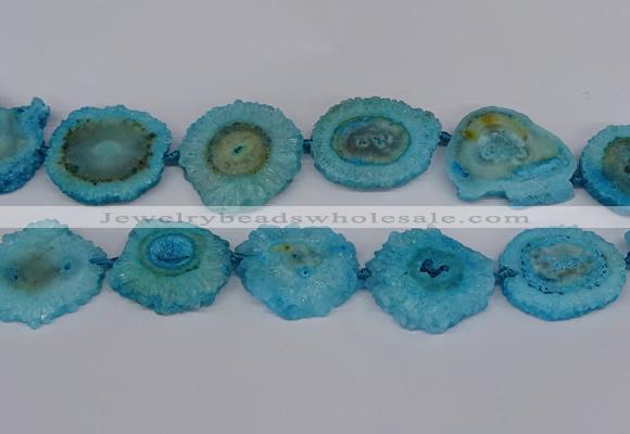 CNG2765 15.5 inches 30*40mm - 45*50mm freeform druzy agate beads