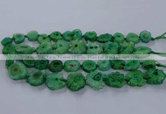 CNG2766 15.5 inches 15*20mm - 25*30mm freeform druzy agate beads