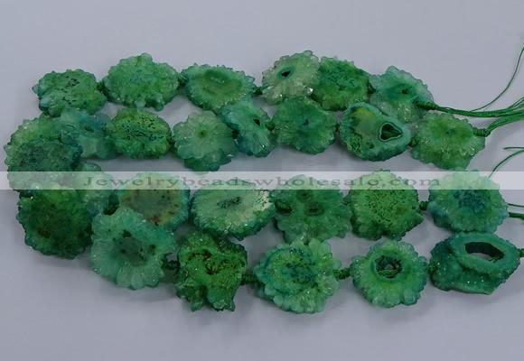 CNG2767 15.5 inches 30*40mm - 45*50mm freeform druzy agate beads