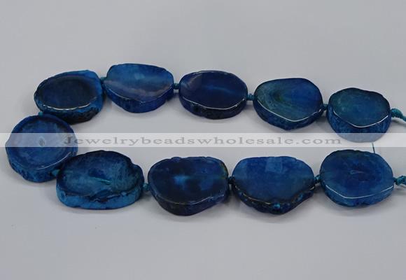 CNG2778 15.5 inches 30*35mm - 35*40mm freeform agate beads