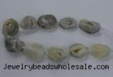 CNG2806 15.5 inches 25*35mm - 30*45mm freeform druzy agate beads