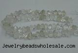 CNG2823 10*14mm - 13*18mm faceted nuggets white crystal beads