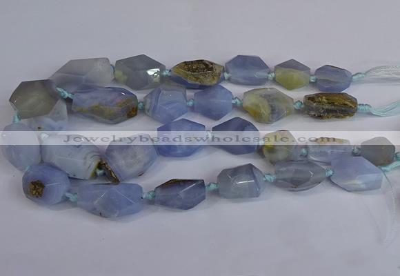 CNG2835 15.5 inches 12*16mm - 22*35mm nuggets blue lace agate beads