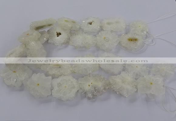 CNG2846 15.5 inches 30*40mm - 45*50mm freeform druzy agate beads