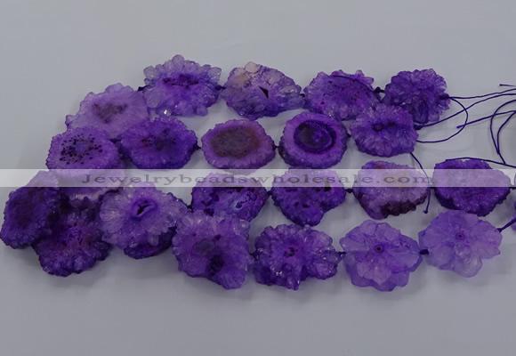 CNG2850 15.5 inches 30*40mm - 45*50mm freeform druzy agate beads