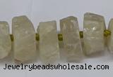 CNG2941 15.5 inches 10*15mm - 20*30mm nuggets plated white crystal beads