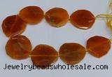 CNG2958 15.5 inches 42*45mm - 45*50mm faceted freeform agate beads