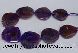 CNG2959 15.5 inches 42*45mm - 45*50mm faceted freeform agate beads