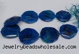 CNG2961 15.5 inches 42*45mm - 45*50mm faceted freeform agate beads