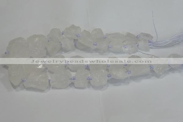 CNG3015 15.5 inches 15*20mm - 22*30mm nuggets white crystal beads