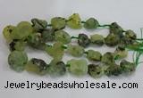 CNG3020 15*20mm - 22*30mm nuggets green rutilated quartz beads