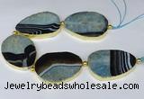 CNG3039 7.5 inches 35*45mm - 40*55mm freeform druzy agate beads