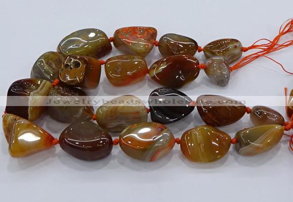 CNG3046 25*30mm - 30*40mm nuggets agate gemstone beads