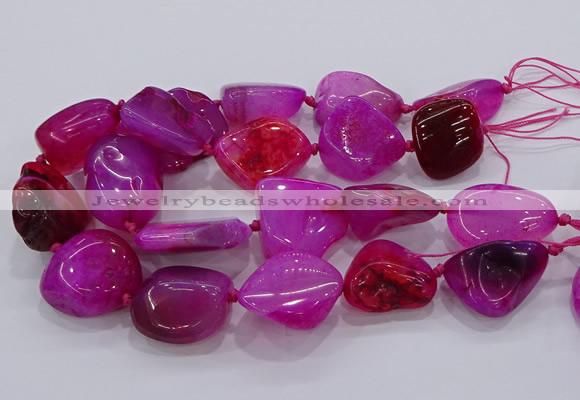 CNG3048 25*30mm - 30*40mm nuggets agate gemstone beads