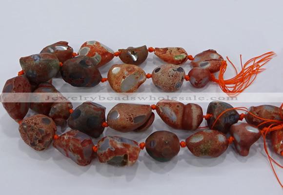 CNG3055 25*30mm - 30*40mm nuggets agate gemstone beads