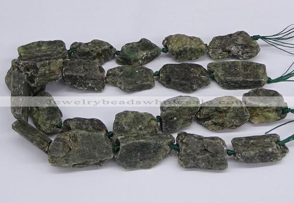 CNG3076 15.5 inches 20*30mm - 22*40mm nuggets green kyanite beads