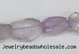 CNG309 15.5 inches 15*22mm faceted nuggets amethyst gemstone beads