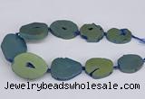 CNG3102 15.5 inches 25*30mm - 35*50mm freeform plated druzy agate beads