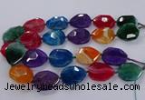 CNG3111 15.5 inches 25*35mm - 30*40mm faceted freeform agate beads