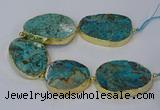 CNG3121 8 inches 30*45mm - 40*50mm freeform ocean agate beads