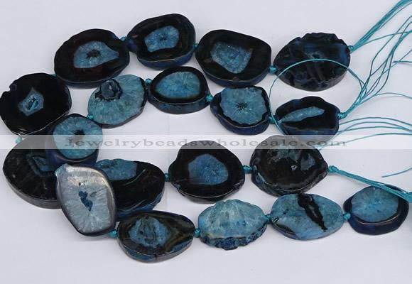 CNG3134 15.5 inches 30*35mm - 35*45mm freeform druzy agate beads