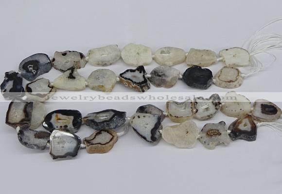 CNG3167 15.5 inches 15*20mm - 25*30mm freeform druzy agate beads