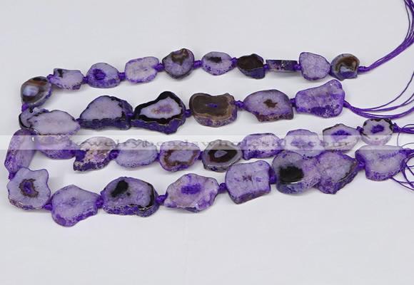 CNG3173 15.5 inches 15*20mm - 25*30mm freeform druzy agate beads